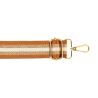 Bandoulière Réglable Rayée Longueur 1,40 m Largeur 40 mm 2 Mousquetons Métal Coloris Noir Doré