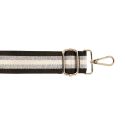 Bandoulière Réglable Rayée Longueur 1,40 m Largeur 40 mm 2 Mousquetons Métal Coloris Noir Doré