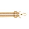 Bandoulière Réglable Rayée Longueur 1,40 m Largeur 40 mm 2 Mousquetons Métal Coloris Ecru Doré