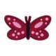 Patch Ecusson Thermocollant Papillon rose 3 x 7,50 cm