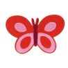Patch Ecusson Thermocollant Papillon Rouge Orange 5 x 8 cm