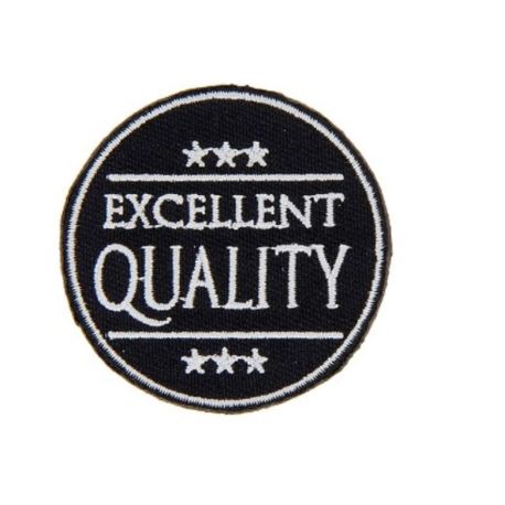 Patch Ecusson Thermocollant Rond Noir Excellent Quality 5 x 5 cm