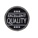 Patch Ecusson Thermocollant Rond Noir Excellent Quality 5 x 5 cm