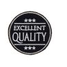 Patch Ecusson Thermocollant Rond Noir Excellent Quality 5 x 5 cm