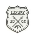 Patch Ecusson Thermocollant Blason Blanc Luxury 5 x 6 cm