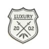 Patch Ecusson Thermocollant Blason Blanc Luxury 5 x 6 cm