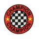 Patch Ecusson Thermocollant Rond Champion 6,50 x 6,50 cm