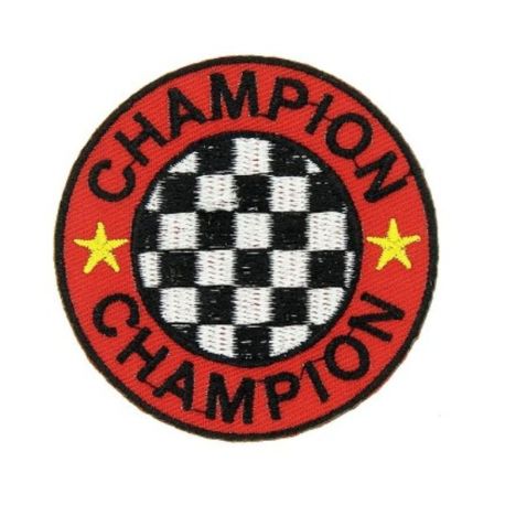 Patch Ecusson Thermocollant Rond Champion 6,50 x 6,50 cm