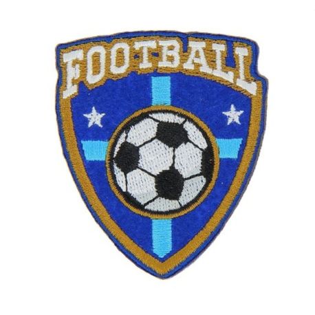 Patch Ecusson Thermocollant Blason Football 5,50 x 6,50 cm