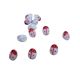 Lot de 12 Boutons Coccinelle blanche et rouge 4 x 8 mm Résine