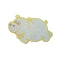 Patch Ecusson Thermocollant Hippopotame Coloris Rose 4 x 8 cm