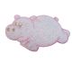 Patch Ecusson Thermocollant Hippopotame Coloris Rose 4 x 8 cm