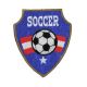 Patch Ecusson Thermocollant Blason Soccer 6 x 7 cm