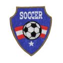 Patch Ecusson Thermocollant Blason Soccer 6 x 7 cm