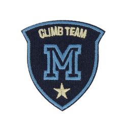 Patch Ecusson Thermocollant Blason Climb Team 5 x 5,50 cm