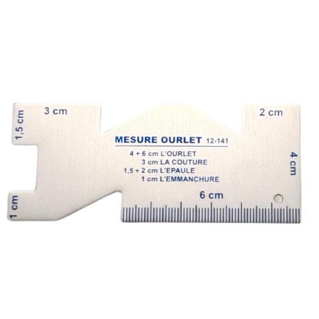 Aluminum hem strip 10 cm long