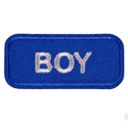 Patch Ecusson Thermocollant Boy Bleu 2,50 x 5,50 cm