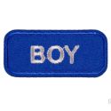 Patch Ecusson Thermocollant Boy Bleu 2,50 x 5,50 cm