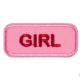 Patch Ecusson Thermocollant Girl Rose 2,50 x 5,50 cm