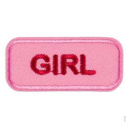 Patch Ecusson Thermocollant Girl Rose 2,50 x 5,50 cm