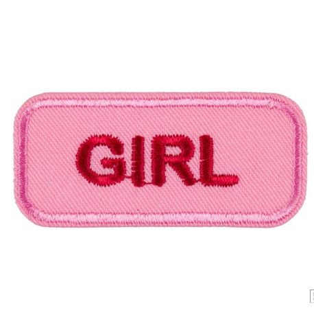 Patch Ecusson Thermocollant Girl Rose 2,50 x 5,50 cm