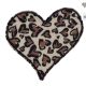 Patch Ecusson Thermocollant Coeur Léopard 6 x 6 cm