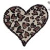 Patch Ecusson Thermocollant Coeur Léopard 6 x 6 cm