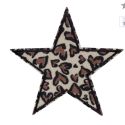Patch Ecusson Thermocollant Etoile Léopard 6,50 x 6,50 cm