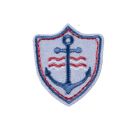 Patch Ecusson Thermocollant Petit Blason Ancre Marine 3,50 x 4 cm
