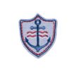 Patch Ecusson Thermocollant Petit Blason Ancre Marine 3,50 x 4 cm