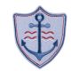 Patch Ecusson Thermocollant Petit Blason Ancre Marine 6,50 x 7 cm
