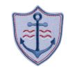 Patch Ecusson Thermocollant Petit Blason Ancre Marine 6,50 x 7 cm