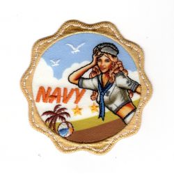 Ecusson Thermocollant PIN UP NAVY