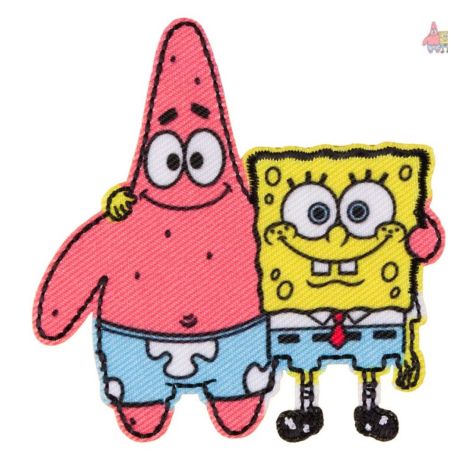 Patch Ecusson Thermocollant Bob l'éponge 6,50 x 7 cm