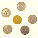 Lot de 6 boutons bordure coloris Bordeaus 23 mm plastique