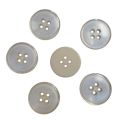 Lot de 6 boutons bordure coloris Ecru 23 mm plastique