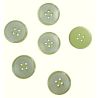Lot de 6 boutons bordure coloris Anis 23 mm plastique