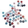 Lot de 60 Boutons ronds multicolores 15 mm Plastique