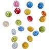 Lot de 20 Boutons Smiley multicolores 15 mm Plastique