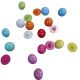 Lot de 20 Boutons 1/2 boule multicolores 15 mm Plastique