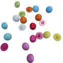 Lot de 20 Boutons 1/2 boule multicolores 15 mm Plastique