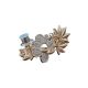 Bouton Clipsable pour Jeans trop Large, Ajuste la Taille Sans Couture, Serre-taille Rapide, Bouton magique Coloris Fleur Smile