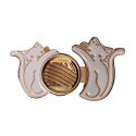 Bouton Clipsable pour Jeans trop Large, Ajuste la Taille Sans Couture, Serre-taille Rapide, Bouton magique Coloris Fleur Smile