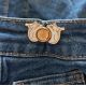 Bouton Clipsable pour Jeans trop Large, Ajuste la Taille Sans Couture, Serre-taille Rapide, Bouton magique Coloris Fleur Smile