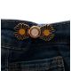 Bouton Clipsable pour Jeans trop Large, Ajuste la Taille Sans Couture, Serre-taille Rapide, Bouton magique Coloris Fleur Smile