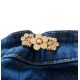 Bouton Clipsable pour Jeans trop Large, Ajuste la Taille Sans Couture, Serre-taille Rapide, Bouton magique Coloris Fleur
