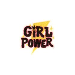 Patch Ecusson Thermocollant Comics Girl Power 4 x 4,50 cm