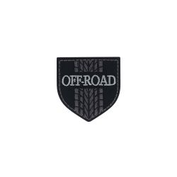 Patch Ecusson Thermocollant Blason Off Road noir 5 x 5 cm