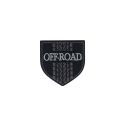 Patch Ecusson Thermocollant Blason Off Road noir 5 x 5 cm