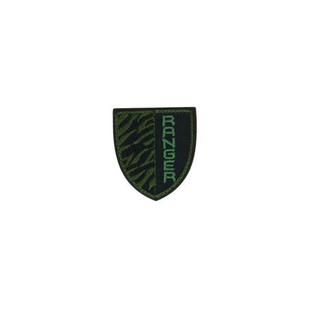 Patch Ecusson Thermocollant Blason Ranger Noir 4 x 4,50 cm